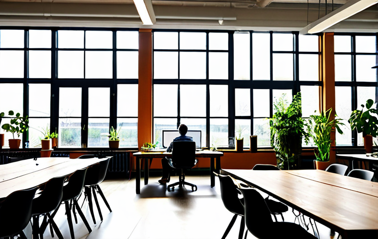 Collaborative Workspace**
"A bright, modern co-working space filled with diverse professionals collaborating around a large table, sharing ideas on laptops and sketchpads. Sunlight streams through large windows. Plants are scattered throughout the space, creating a relaxing and inspiring atmosphere. Focus on positive energy and teamwork. Safe for work, appropriate content, fully clothed, professional environment, perfect anatomy, natural proportions, high-quality rendering, family-friendly."
**