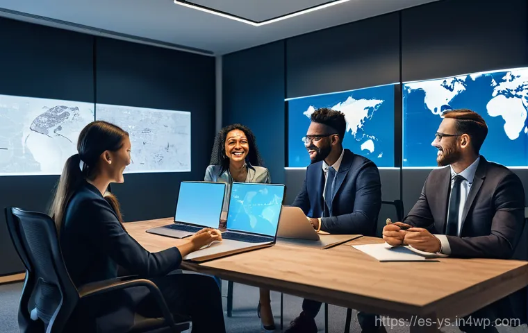 협력적 창의성의 언어적 커뮤니케이션 전략 - **Prompt for "Global Connectivity in Remote Collaboration":**
"A vibrant and diverse group of si...