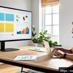 Home 20 협력적 창의성을 위한 디지털 도구 활용법 - A modern remote creative team collaborating energetically via digital platforms in a bright, spaciou...